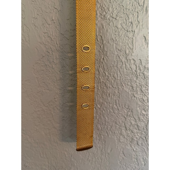 Gold Mesh Belt Metal Buckle Adjustable Holes Fashion Accessory main image 3